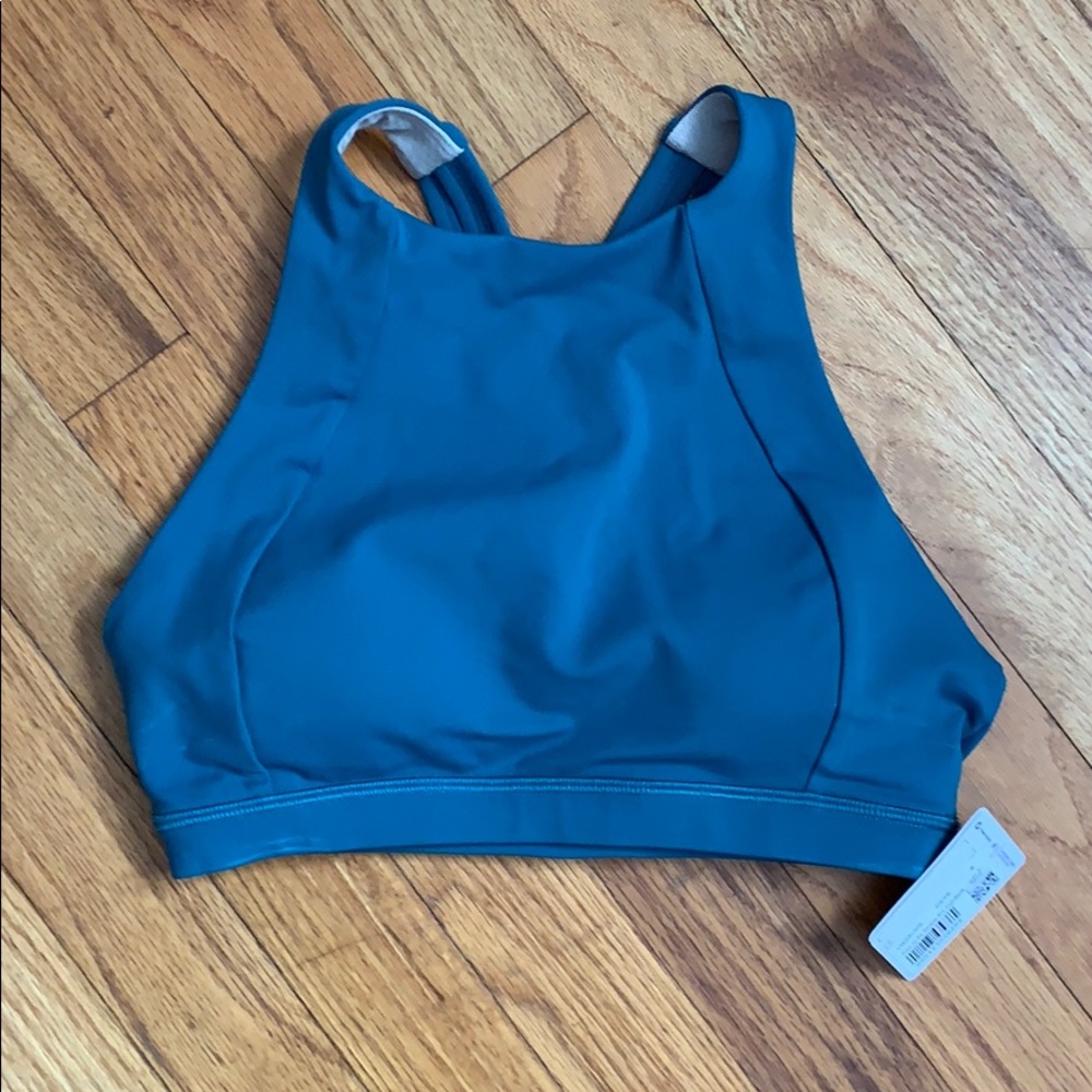 lululemon Free to be Serene High Neck Bra C/D desert teal. NWT
